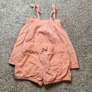 Carters - Iridescent Striped Peach Two Piece Set